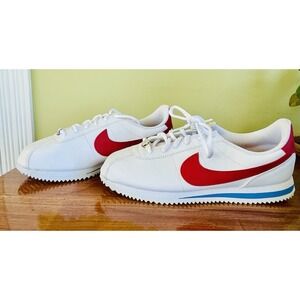 Nike Cortez White Red Blue Sneakers Size 7Y Women's 8.5 Classic